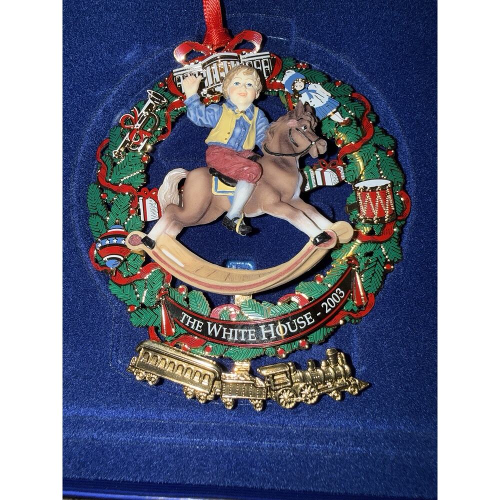 The 2003 White House Historical Association Christmas Ornament Original Box